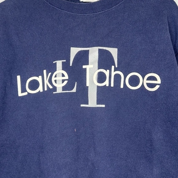 VINTAGE Lake Tahoe Lee Cotton Blend CrewNeck - Picture 2 of 8